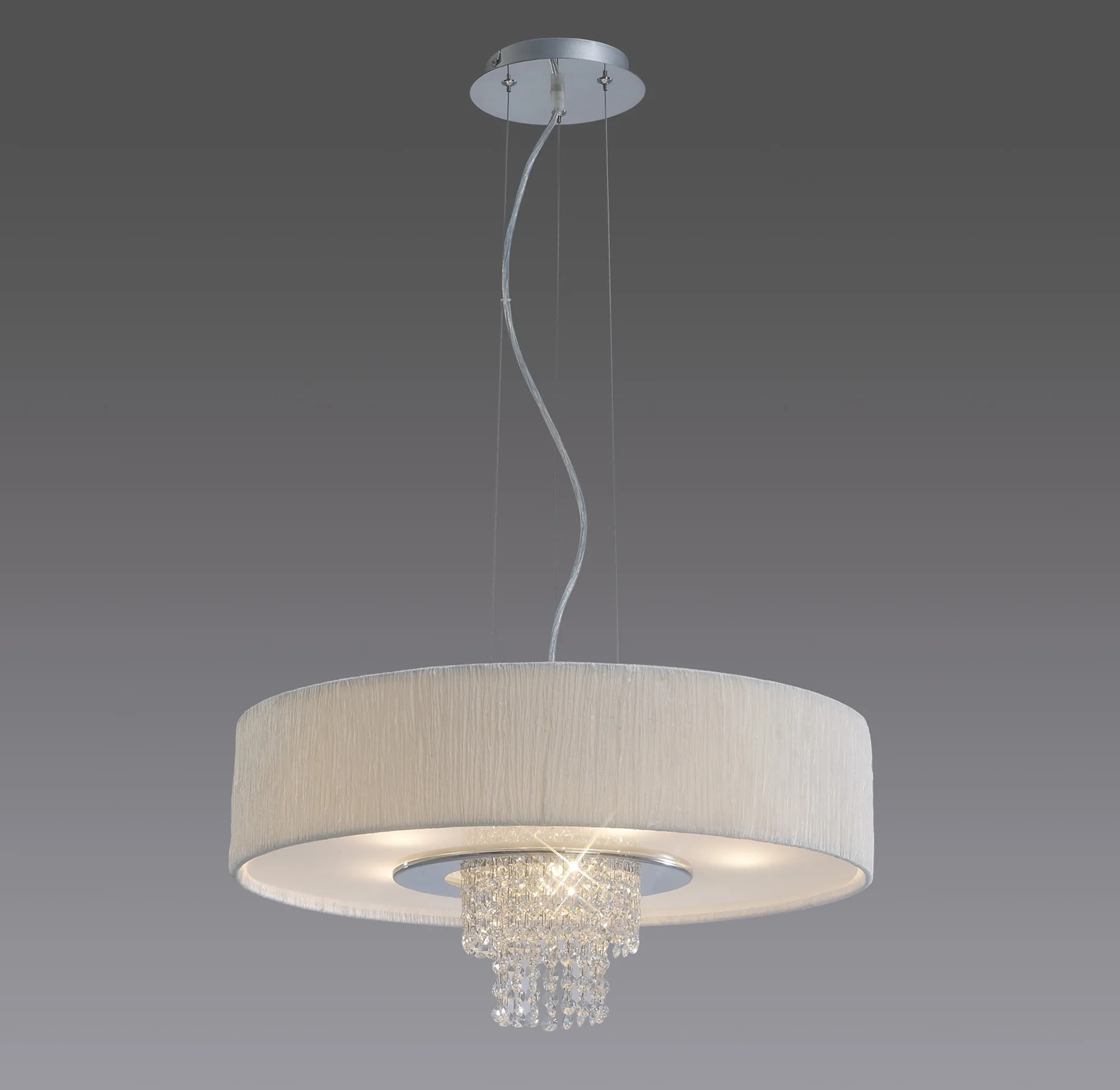 Nerissa Crystal Ceiling Lights Diyas Shaded Crystal Fittings